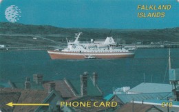 Falkland Islands,  FLK2B, £10,Cruise Ship, 2CWFB, 2 Scans . - Falkland Islands