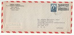 1950s UN TAB REP In TURKEY Airmail COVER To UN FELLOWSHIP DIV NY USA United Nations Stamps - Lettres & Documents