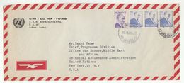 1956 UN In TURKEY To UN PROGRAMME DIV CHIEF  For EUROPE MIDDLE EAST AFRICA  Usa United Nations Stamps - Lettres & Documents
