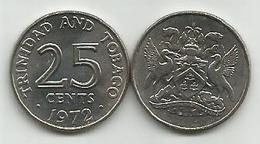 Trinidad And Tobago 25 Cents 1972. High Grade - Trinidad Y Tobago