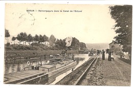 - 1015 -   BORAN  Remorquers Dans Le Canal De L Ecluse  Peniche - Boran-sur-Oise