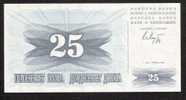 BOSNIA HERZÉGOVINA  P11  25  DINARA  1992  #DK      UNC. - Bosnia And Herzegovina