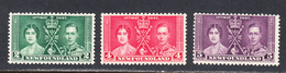 Newfoundland 1937 Coronation, Mint Mounted, Sc# , SG 254-256, Mi 218-220 - 1908-1947