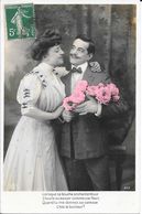 CARTES  FANTAISIE ANNEES 1900 -  COUPLE   -   A LEGENDE    :    -  CIRCULEE - Altri