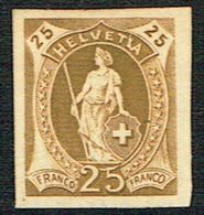 * ESSAIE DE TIMBRE 1882 C/.S.B.K. Nr:25c. COULEUR BRUN OLIVE .* - Unused Stamps