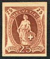 * ESSAIE DE TIMBRE 1882 C/.S.B.K. Nr:25c. COULEUR BRUN  . * - Unused Stamps