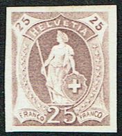 * ESSAIE DE TIMBRE 1882 C/.S.B.K. Nr:25c. GRIS BRUN . * - Unused Stamps