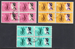 Pitcairn Islands 1968 Cancelled, First Day Of Issue, Blocks, Sc# 88-90 - Islas De Pitcairn