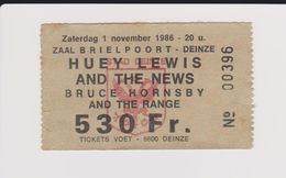 Concert HUEY Lewis And The News Bruce Hornsby And The Range 1 Novembre 1986 - Entradas A Conciertos