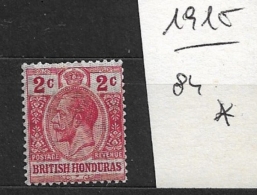 BRITISH HONDURAS   1915 -1916 As No. 66-69 With Violet Front Side Imprint Protection  Hinged - British Honduras (...-1970)