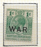 BRITISH HONDURAS   1917 War Tax,  Overprinted "WAR"  Larger Hinged - British Honduras (...-1970)
