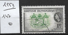 BRITISH HONDURAS  1953 -1957 Country Images  Elizabeth II Queen Used Arms Of The Colony - British Honduras (...-1970)