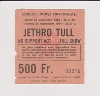 Concert JETHRO TULL 25 Septembre 1984 à Forest B - Tickets De Concerts