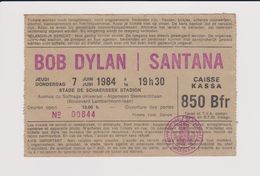 Concert BOB DYLAN / SANTANA 7 Juin 1984 Stade De Schaerbeek Stadion. - Concert Tickets