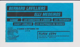 Concert FESTIVAL DOUR B. 16 Septembre 1989, BERNARD LAVILLIERS, ELLI MEDEIROS, ETC. - Concerttickets