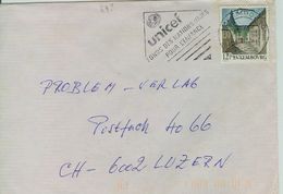 LUSSEMBURGO - Luxembourg 1989 - Tourism: Clervaux 12f - "UNICEF" - LUCERNA - SVIZZERA - Lettres & Documents