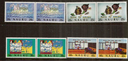 Banque Nationale De NAURU (National Bank Of Nauru), 8 Timbres Neufs ** En Paires Se-tenant - Münzen