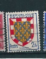 N° 902 Armoiries Des Provinces Françaises Armoiries De Touraine Timbre  France Oblitéré 1951 Décalé - Used Stamps