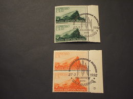 SAN MARINO-ESPRESSI-1945 MONTE TITANO 2 VALORI, Coppia, Annullo Con Duomo Di Milano - TIMBRATI/USED - Timbres Express