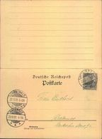 1901, BERLINER POSTGESCHICHTE, Doppelkarte BERLIN SO 16, HALENSSE, GRUNEWALD - Maschinenstempel (EMA)