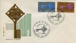 Andorre,Andorra ;  FDC 1968 " Europa " - Briefe U. Dokumente