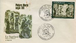 Andorre,Andorra ;  FDC 1968 " Fresques De La Maison Des Vallées " - Briefe U. Dokumente