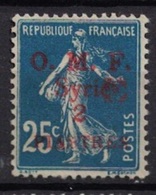 Syrie Syria 1920, Surch O.M.F., 2 P / 25 C + Ornament (**), No Gum, Semeuse - Unused Stamps