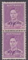Australia ASC 188 1941 King George VI 2d Purple, Coil Pair, Mint Never Hinged - Proofs & Reprints