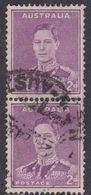 Australia ASC 188 1941 King George VI 2d Purple, Coil Pair, Used - Proeven & Herdruk