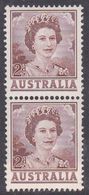 Australia ASC 342 1962 Queen Elizabeth II Definitive 2d Brown, Coil Pair, Mint Never Hinged - Proeven & Herdruk