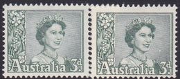 Australia ASC 343 1959 Queen Elizabeth II 3d Blue-green, Joint Coil Pair, Mint Never Hinged - Prove & Ristampe