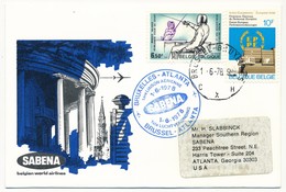 BELGIQUE / USA - 2 Enveloppes SABENA - 1ere Liaison Aérienne BRUXELLES - ATLANTA 1.6.1978 Et Retour - Otros & Sin Clasificación