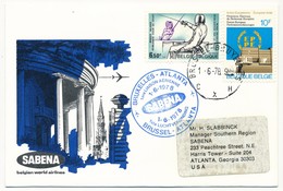 BELGIQUE / USA - 2 Enveloppes SABENA - 1ere Liaison Aérienne BRUXELLES - ATLANTA 1.6.1978 Et Retour - Luchtpost