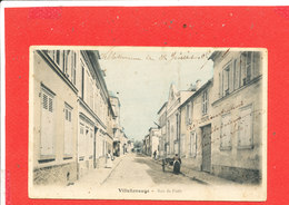 93 VILLETANEUSE Cpa Animée Rue De Paris - Villetaneuse