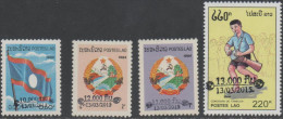 LAOS  ,2015 ,MNH,FLAGS, DRUMS, COAT OF ARMS, OVERPRINTS, SURCHARGED STAMPS,  SCARCE - Francobolli