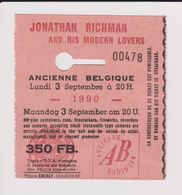 Concert JONATHAN RICHMAN AND HIS MODERN LOVERS 3 Septembre 1990 Ancienne Belgique. - Concert Tickets