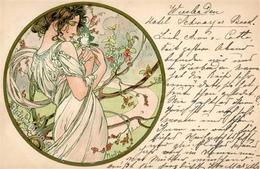 MUCHA,Alfons - Jugendstilkünstlerkarte 1900 I-II - Mucha, Alphonse