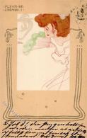 Kirchner, Raphael Fleur De Chemin I. Jugendstil Künstler-Karte I-II (fleckig) Art Nouveau - Kirchner, Raphael