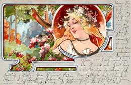 Jugendstil - Frau I-II Art Nouveau - Non Classificati