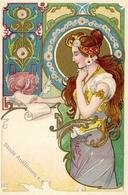 Jugendstil Frau  Künstlerkarte I-II Art Nouveau - Sin Clasificación