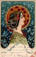 Jugendstil Frauen Prägedruck I-II Art Nouveau Femmes - Ohne Zuordnung