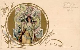 Jugendstil Paris (75000) Frankreich Frau  F. Marquis Passage Des Panoramas Künstlerkarte I-II Art Nouveau - Non Classificati