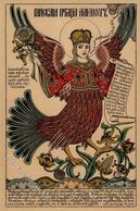 Bilibin, I. Vogel Personifiziert Künstlerkarte Russland I-II - Ohne Zuordnung