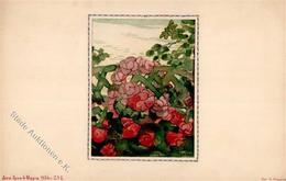 Kunst Russland Jugendstil Blumen  Künstlerkarte I-II Art Nouveau - Non Classificati