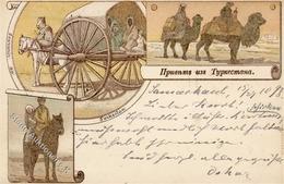 Kunst Russland Kamel Reiter Lithographie 1898 I- - Non Classificati