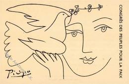 Picasso, P. Congres Des Peuples Pour La Paix Künstlerkarte I-II - Ohne Zuordnung