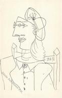 Picasso, P. Seated Woman Künstlerkarte I-II - Ohne Zuordnung