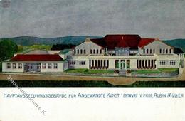 Kunstgeschichte Darmstadt Müller, Albin Prof. Hauptausstellungsgebäude Für Angewandte Kunst  Künstlerkarte 1908 I-II - Christiansen