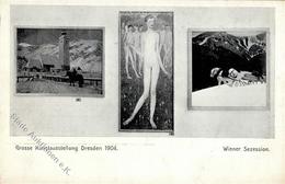 Kunstgeschichte Dresden KunstausSezessionstellung 1904 Wiener  Künstlerkarte I-II - Ohne Zuordnung