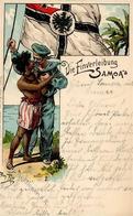 Thiele, Arthur Die Einverleibung Samoas Künstler-Karte 1901 I-II (Marke Entfernt) - Thiele, Arthur